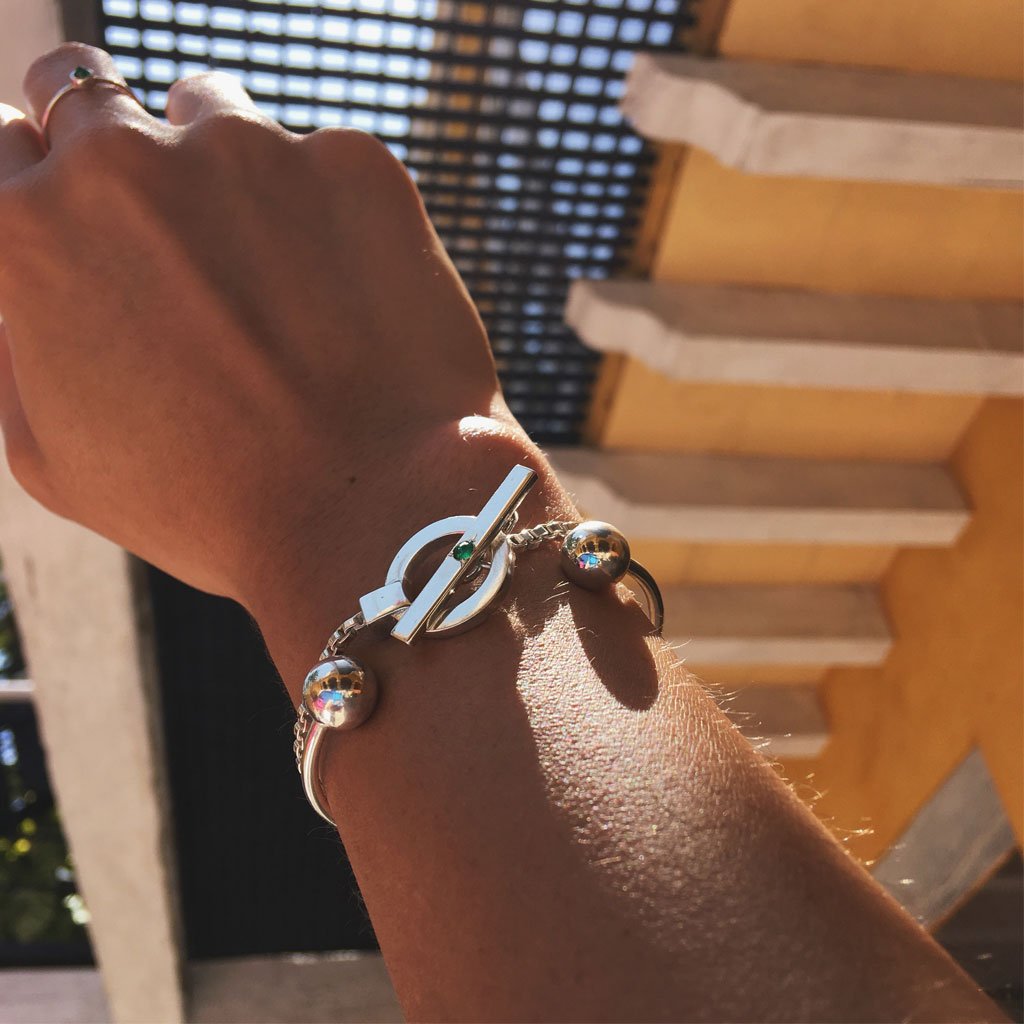 pulseras de plata minimalistas ana buendia joyas