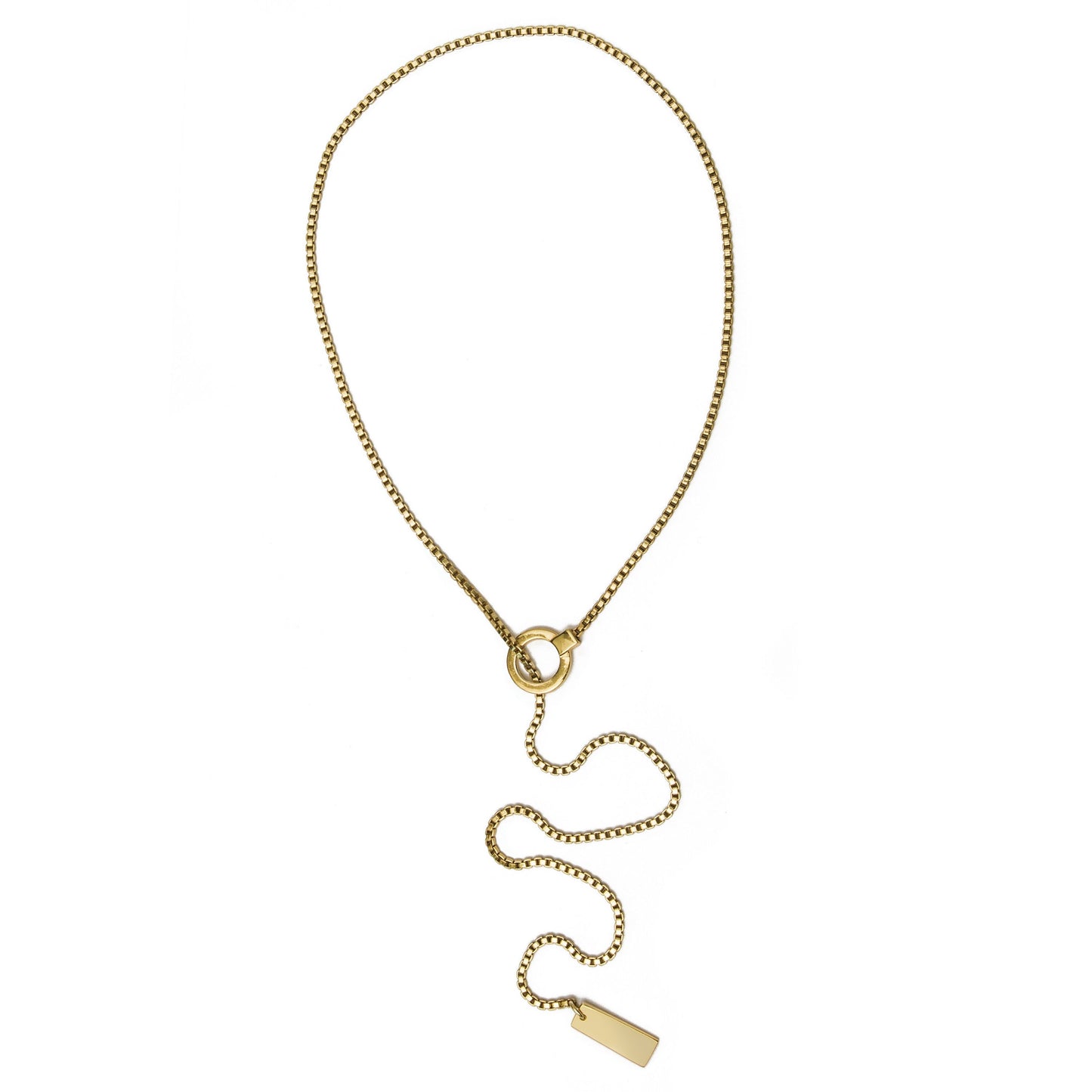 cadena en plata con baño en oro minimalista esset