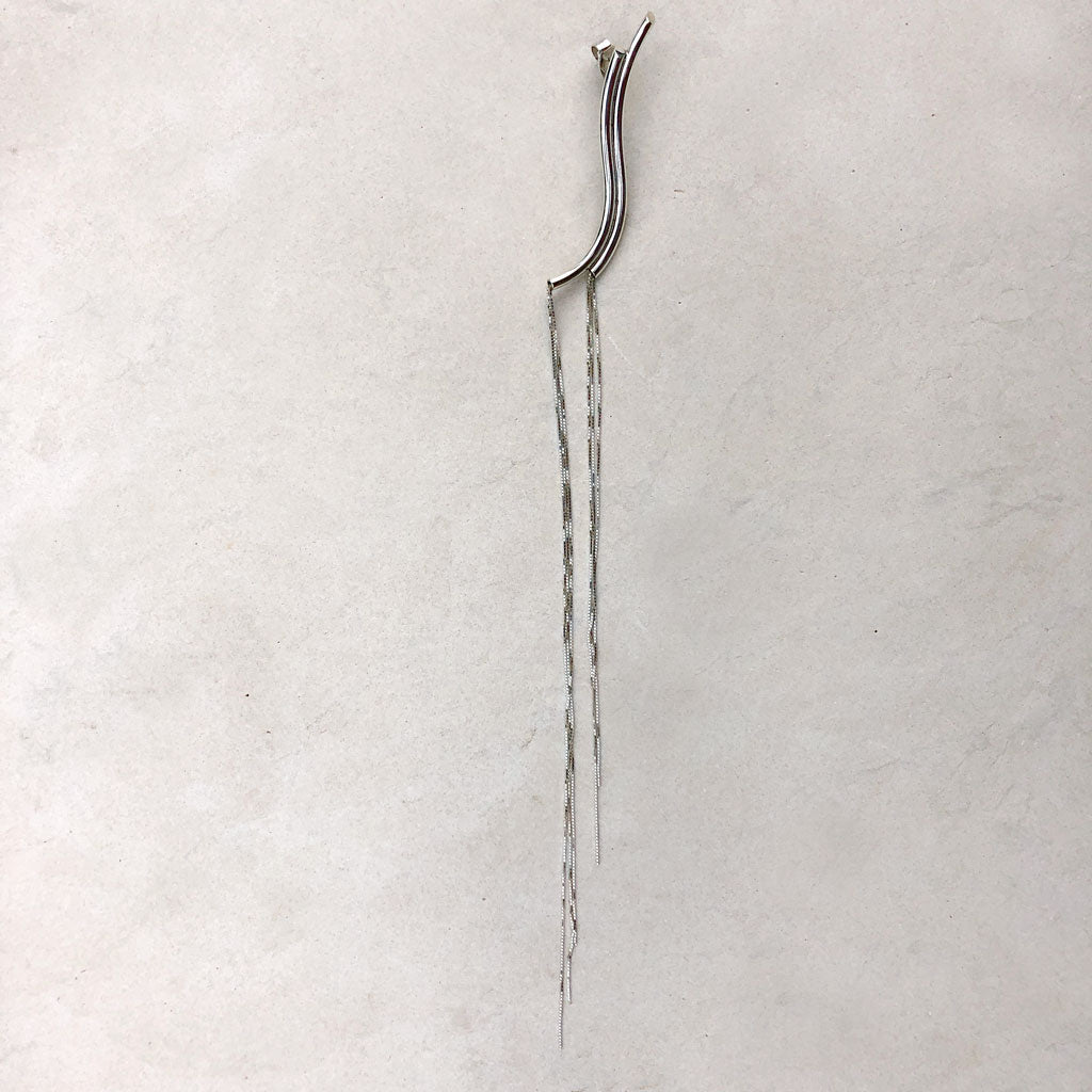 ana buendia sterling silver long chains earring