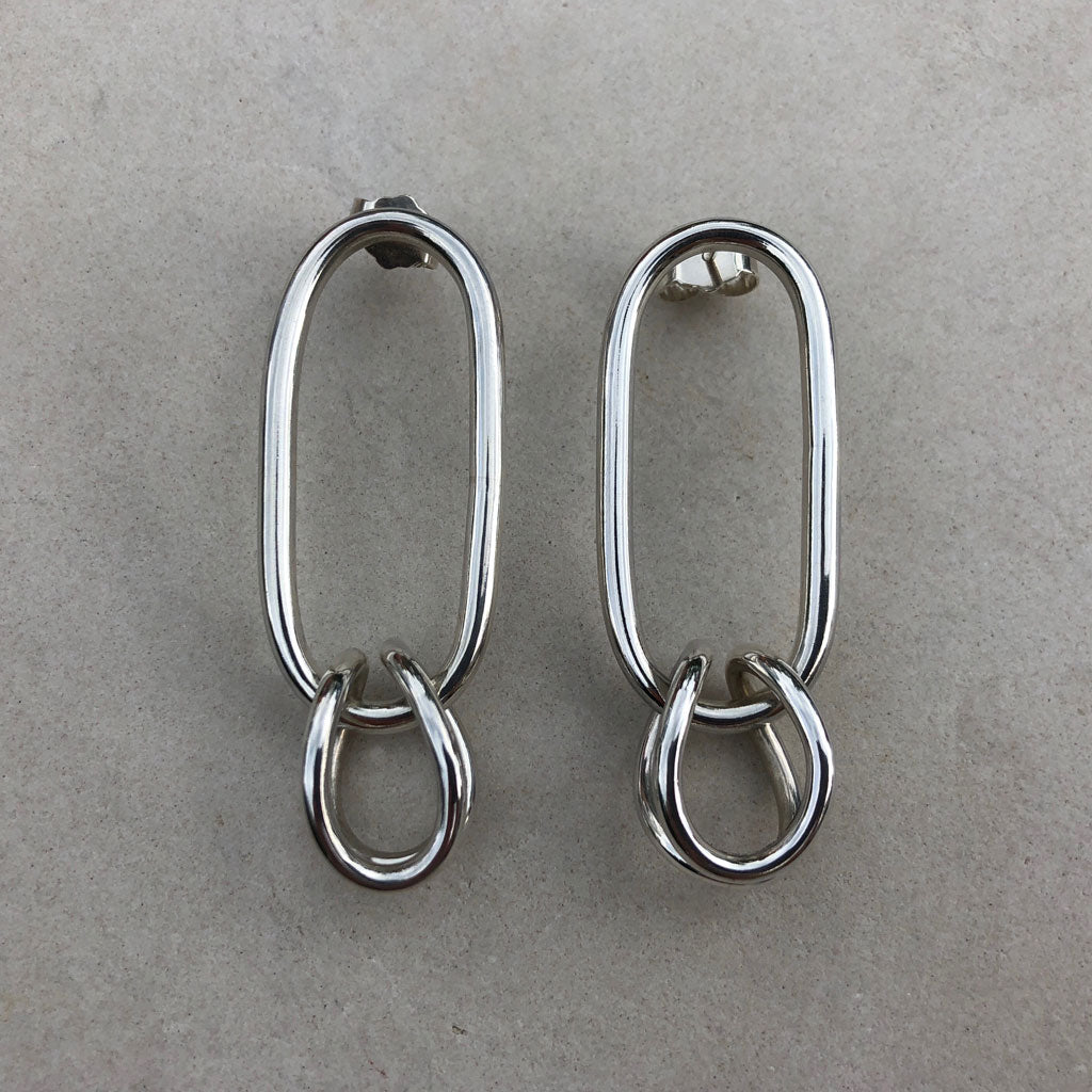 aretes minimalistas en plata