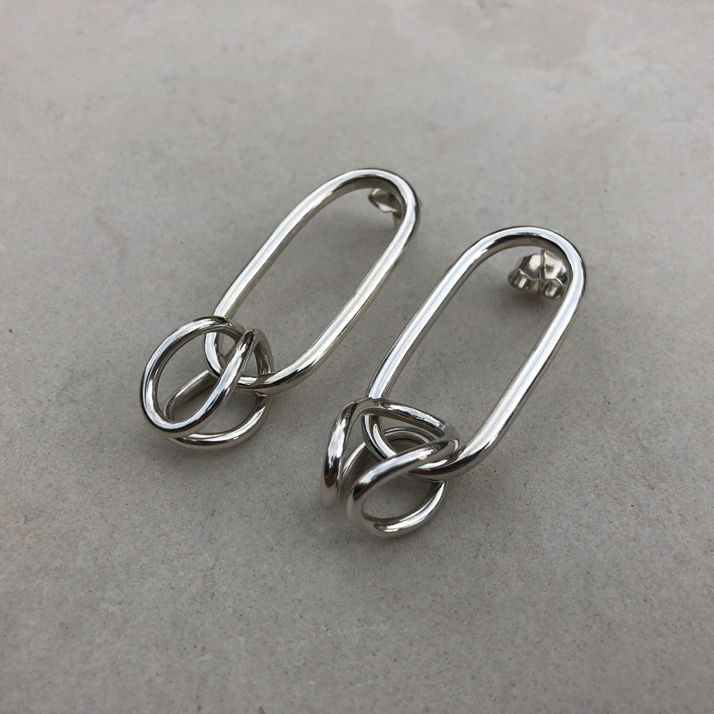 aretes minimalistas en plata