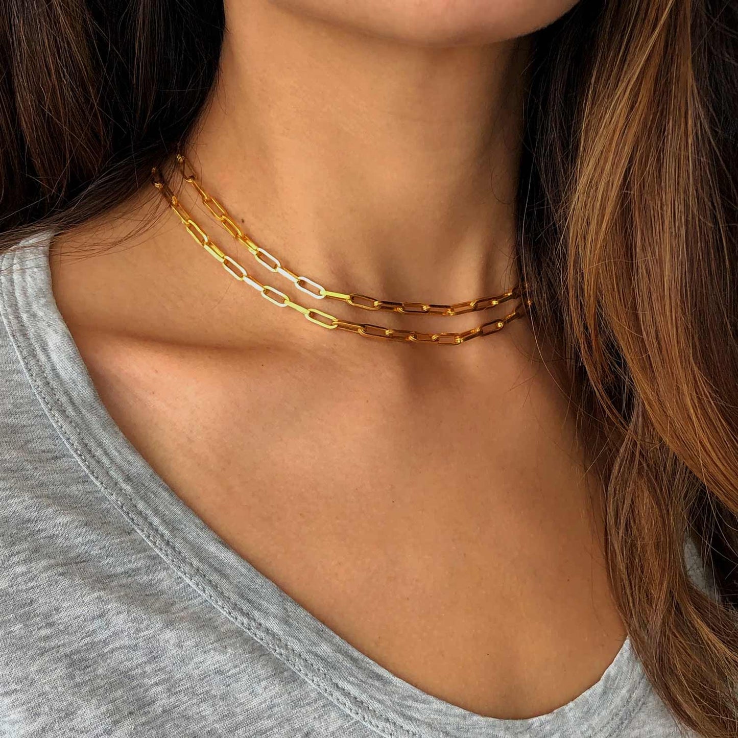 cadena lucky plata baño en oro ana buendia jewelry diseñadores colombianos