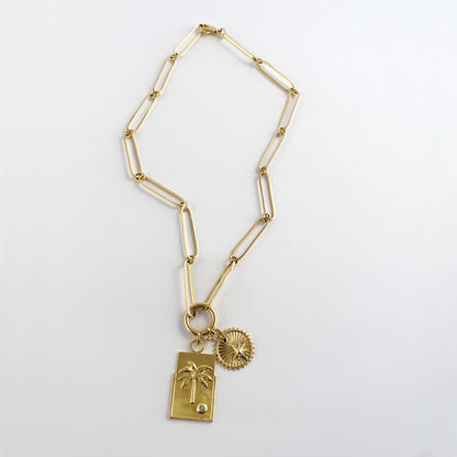 cadena con medallones ana buendia diseñadores colombianos